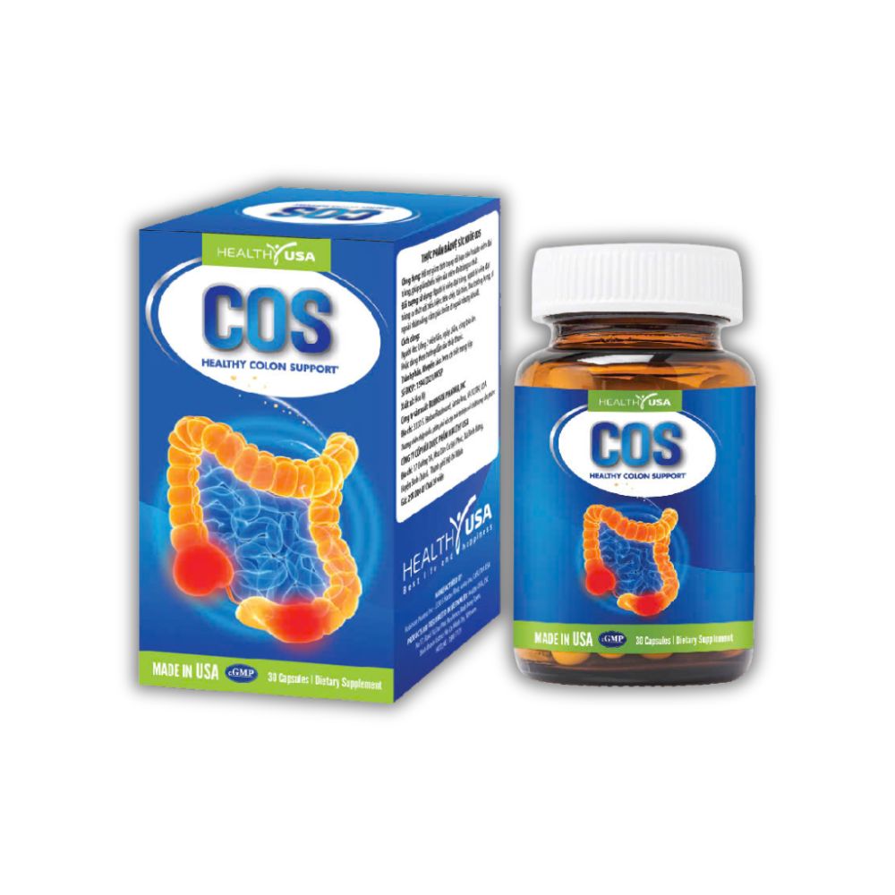 Viên Uống COS Healthy USA Giảm Rối Loạn Tiêu Hóa Do Viêm Đại Tràng (Chai 30 Viên)